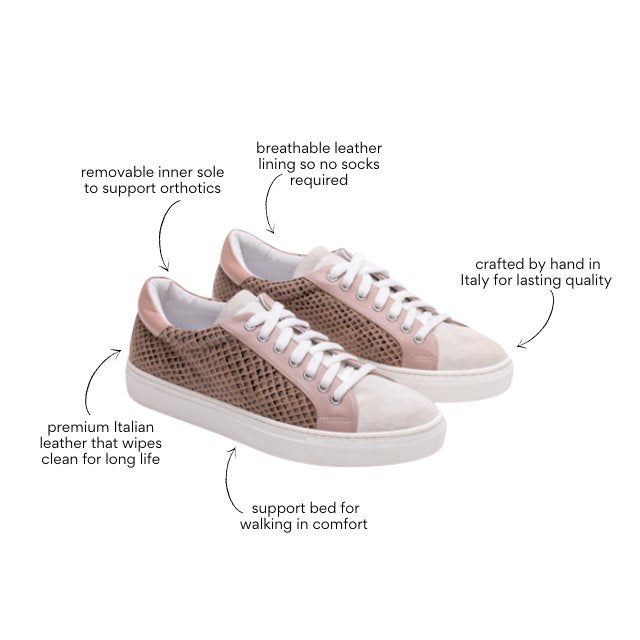 pink leather sneaker