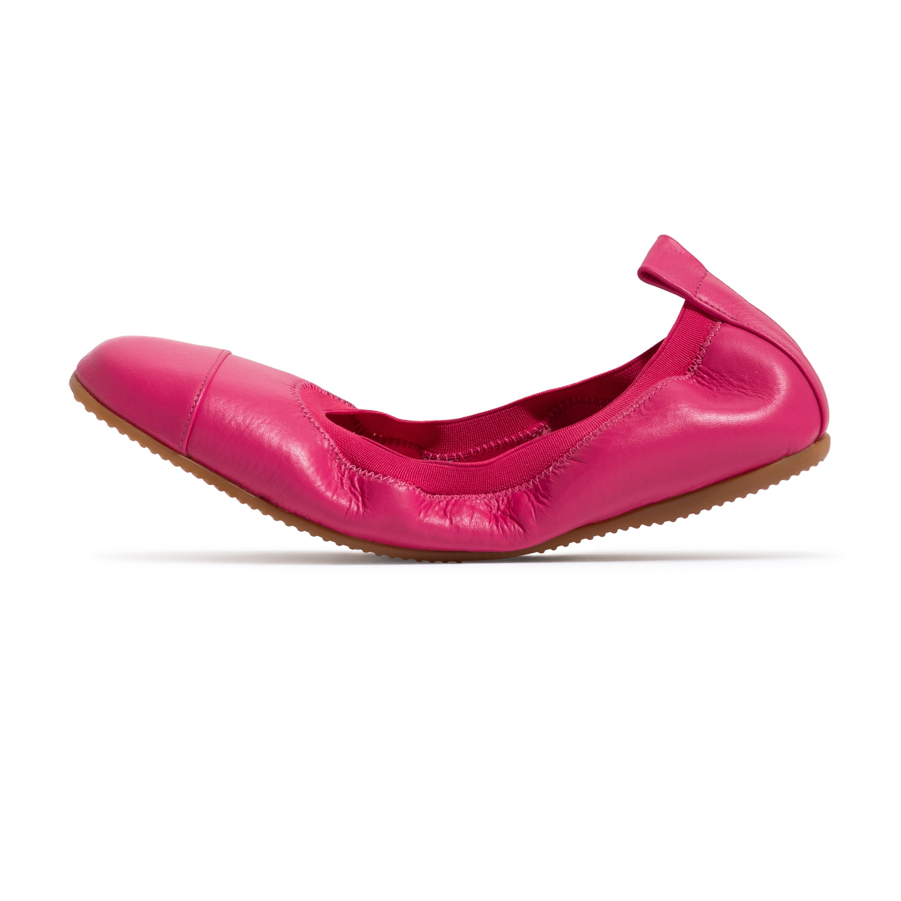 Ballet Flats hot pink leather Cammino Shoes