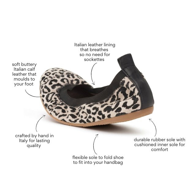 Elda - Leopard Print Ballet Flat Ballet Flats Cammino Shoes 